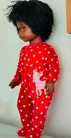 Pop met  Kerst boxpakje 52 cm, Ophalen of Verzenden, Nieuw, Overige typen