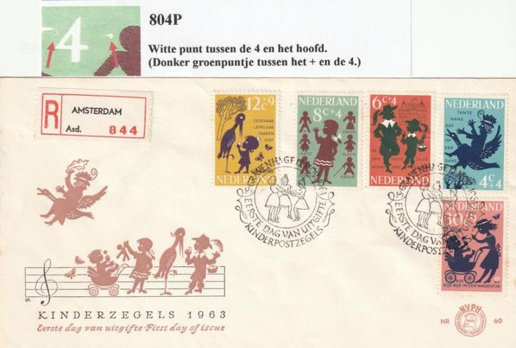FDC E 60 aangetekend, onbeschreven met plaatfout 804P., Postzegels en Munten, Postzegels | Eerstedagenveloppen, Onbeschreven, Nederland