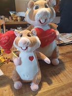 2 Ah hamster valetijn, Kinderen en Baby's, Speelgoed | Knuffels en Pluche, Ophalen of Verzenden, Zo goed als nieuw, Overige typen
