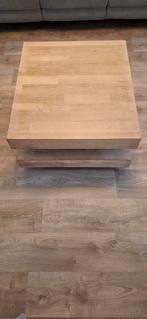 Henders & Hazel Salontafel met Draaibaar Blad, Huis en Inrichting, Tafels | Salontafels, Ophalen, 50 tot 100 cm, Vierkant, 50 tot 100 cm