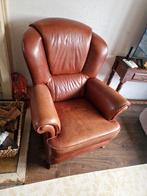 Te koop 2 mooie leren stoelen, Ophalen, Leer