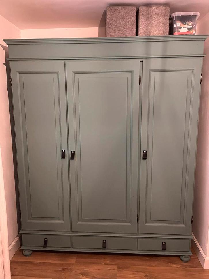 Houten Kledingkast met Deuren en Lades, Huis en Inrichting, Kasten | Kledingkasten, Gebruikt, 200 cm of meer, 150 tot 200 cm, 50 tot 75 cm