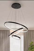 3 Cirkel led hanglamp met afstandsbediening, Huis en Inrichting, Ophalen of Verzenden, Metaal, Modern