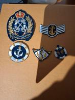 Kleine partij Collectie Marine Emblemen en Badges, Ophalen, Marine, Engeland, Embleem of Badge