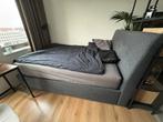 Bed met opbergsysteem + Matras + Matrastopper, Ophalen, Overige materialen, Tweepersoons, 140 cm