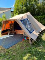 4 persoons katoenen tent, Caravans en Kamperen, Ophalen, Zo goed als nieuw, Tot en met 4