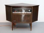 Vintage audiomeubel radio en platenspeler, Gebruikt, Ophalen of Verzenden