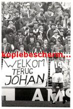 Ajax - Haarlem Johan Cruijff in actie 6 december 1981 # 654, Verzamelen, Sportartikelen en Voetbal, Verzenden, Ajax, Spelerskaart