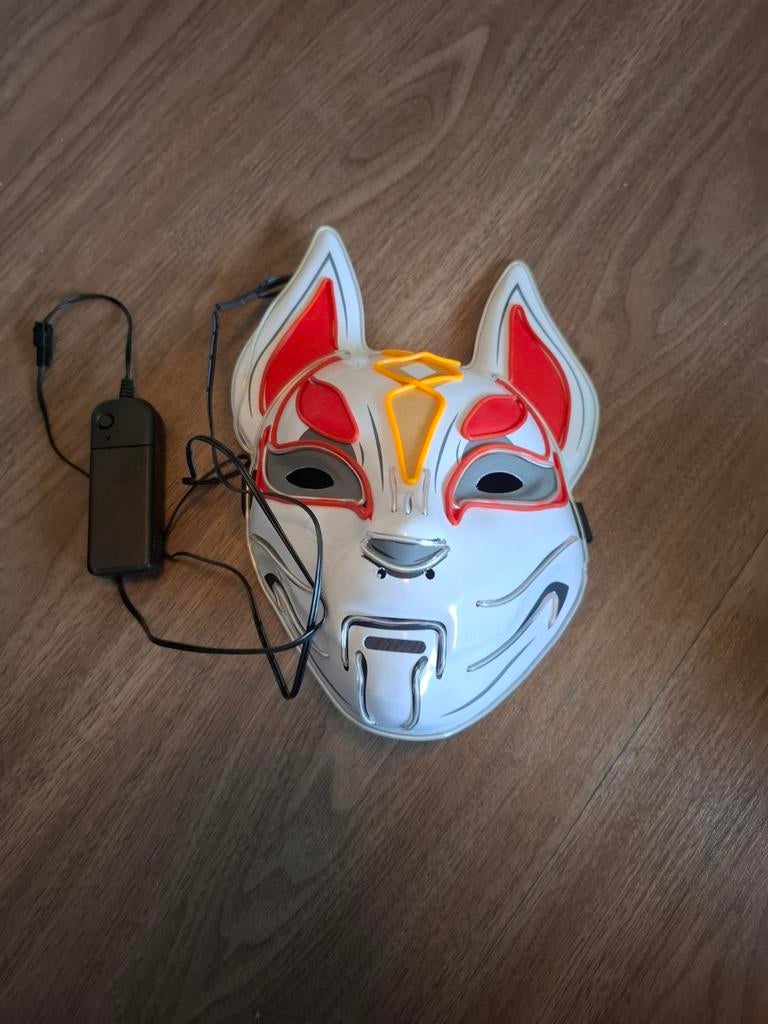 Verlicht masker - Cosplay of Halloween, Ophalen of Verzenden, Zo goed als nieuw, 146 t/m 152, Jongen of Meisje