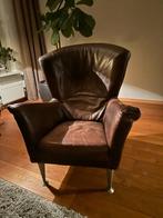 Vintage leren fauteuil, merk Montis Castor, Huis en Inrichting, Fauteuils, Ophalen, Gebruikt, Leer, 75 tot 100 cm