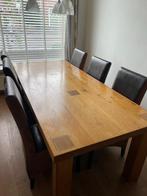 eettafel met 6 stoelen, Huis en Inrichting, Tafels | Eettafels, 200 cm of meer, 50 tot 100 cm, Gebruikt, Rechthoekig
