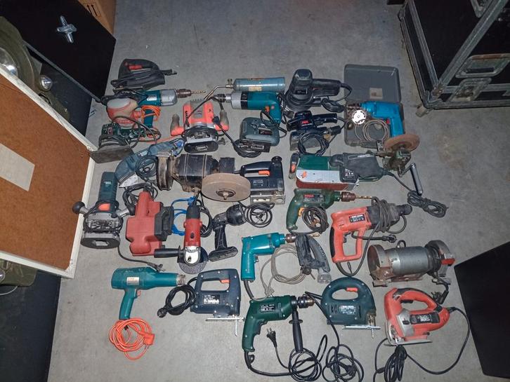 Partij electrisch gereedschap, alles werkend !!, Computers en Software, Pc- en Netwerkkabels, Ophalen