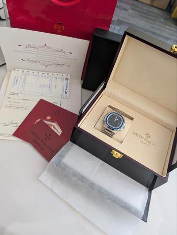 Patek Philippe 5711/111p Nautilus Blue Sapphire Bezel CLONE! beschikbaar voor biedingen