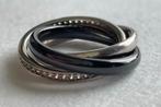 Zilveren drievoudige ring – Cartier Trinity style (maat 19), 19 tot 20, Ophalen of Verzenden, Zo goed als nieuw, Dame
