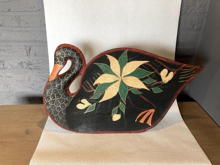 Groot oud houten handbeschilderd wandbord van een, Antiek en Kunst, Kunst | Beelden en Houtsnijwerken, Ophalen of Verzenden