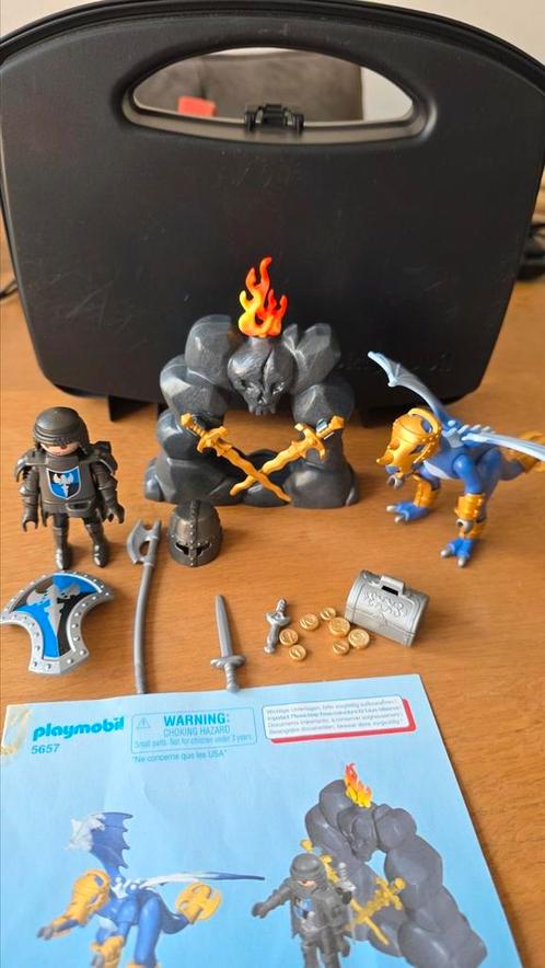 Playmobil 5657 drakenridderset met koffertje, Kinderen en Baby's, Speelgoed | Playmobil, Zo goed als nieuw, Ophalen of Verzenden