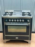 Luxe Boretti Majestic Fornuis antraciet/chroom 91x70 cm, Witgoed en Apparatuur, Fornuizen, Fornello Esperta, Ophalen of Verzenden