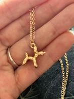 Ketting goudkleurig met ballonhondje, Ophalen of Verzenden, Nieuw, Goud, Overige materialen