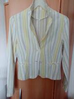 zomerjasje crème kleurig met gele en grijze strepen mt S, Overige kleuren, Ophalen of Verzenden, Zo goed als nieuw, Jasje