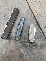 Drie aparte zakmessen o.a Pradel, Antiek en Kunst, Antiek | Gereedschap en Instrumenten, Ophalen of Verzenden