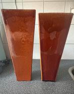 2 Mooie Geglazuurde Vazen, Ophalen, Overige kleuren, Aardewerk of Porselein, Zo goed als nieuw