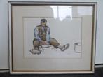 Fik Abbing aquarel, Gebruikt, Oorspronkelijke maker, Ophalen of Verzenden, Schilderij