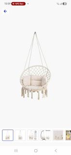 Hangstoel bohemian style ecru, Tuin en Terras, Ophalen, Zo goed als nieuw, Stoel