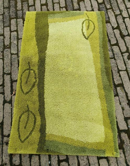 Vintage groene badkamer mat 100 x 60 cm, Huis en Inrichting, Badkamer | Badkamermeubels, Gebruikt, Ophalen of Verzenden