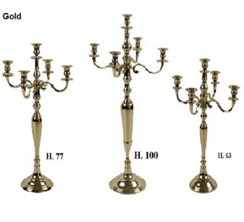 Kandelaar Gold in 3 afmetingen, Huis en Inrichting, Woonaccessoires | Kandelaars en Kaarsen, Nieuw, Verzenden