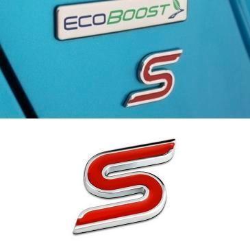 Ford S ST logo / embleem, rood, achterklep, fiesta focus S, Auto diversen, Autostickers, Verzenden
