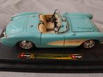 Chevrolet Corvette 1957 Burago, Hobby en Vrije tijd, Modelauto's | 1:24, Ophalen, Zo goed als nieuw, Bburago