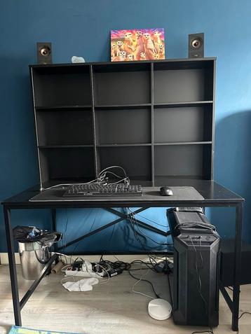 Bureau met vakken zwart