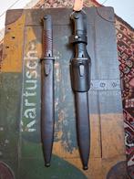 2x Duitse K98 Bajonetten WOII, Ophalen of Verzenden, Overige soorten, Duitsland, Mes of Dolk