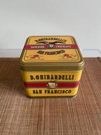 Vierkante opslag tin van D. Ghirardelli, Ophalen of Verzenden, Zo goed als nieuw