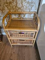 Rotan ladekastje / nachtkastje, Huis en Inrichting, Kasten | Ladekasten, Ophalen, Minder dan 50 cm, 1 of 2 laden, Zo goed als nieuw