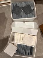 62 zwarte en 28 beige witte marmer tegeltjes 10  10, Doe-het-zelf en Verbouw, Tegels, Ophalen, Nieuw, Minder dan 20 cm, Minder dan 20 cm