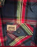 Superdry overhemd maat S, Blauw, Halswijdte 38 (S) of kleiner, Ophalen of Verzenden, Zo goed als nieuw