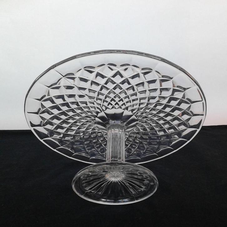 Taartschaal (2) Persglas Art Deco Vintage, Antiek en Kunst, Antiek | Glas en Kristal, Ophalen of Verzenden