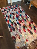 Kleurrijk vintage Berber boucherouite kleed 120 x 240 cm, Ophalen, 200 cm of meer, Zo goed als nieuw, Boucherouite
