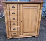 Blank eiken spekkast, Ophalen, 100 tot 150 cm, 5 laden of meer, 100 tot 150 cm