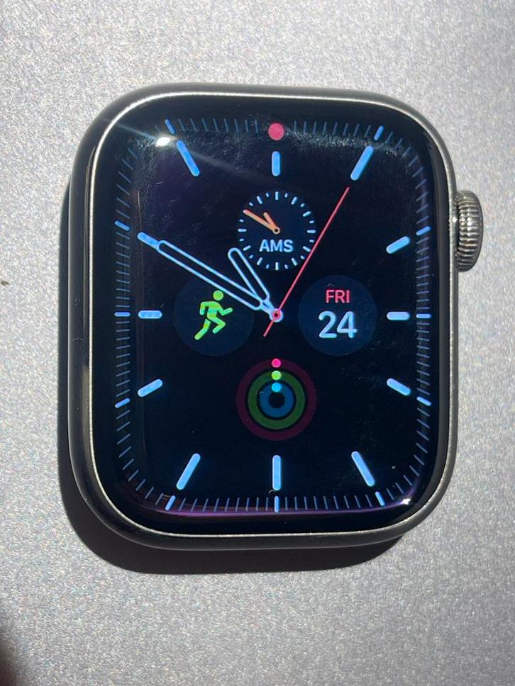 Apple Watch Series 7 Stainless Steel 41mm (GPS + Cellular), Sieraden, Tassen en Uiterlijk, Smartwatches, Zo goed als nieuw, iOS