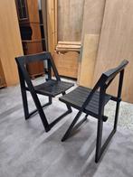 2 keer vouwstoel folding chair zwart vintage klapstoel, Ophalen, Gebruikt, Twee, Zwart