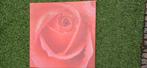 Rode roos op canvas, Huis en Inrichting, Ophalen, 50 tot 75 cm, 50 tot 75 cm, Print