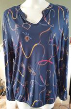 Esprit top L 42 44 topje blauw shirt | Gratis Verzenden, Kleding | Dames, Tops, Maat 42/44 (L), Zo goed als nieuw, Lange mouw