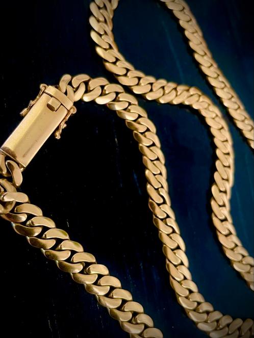 Miami cuban link  ketting 18 karaat geel goud 110 gram, Sieraden, Tassen en Uiterlijk, Kettingen, Zo goed als nieuw, Goud, Geel