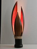 Boheemse vintage bananen palmblad tafel/vloer lamp, 1970, Ophalen of Verzenden