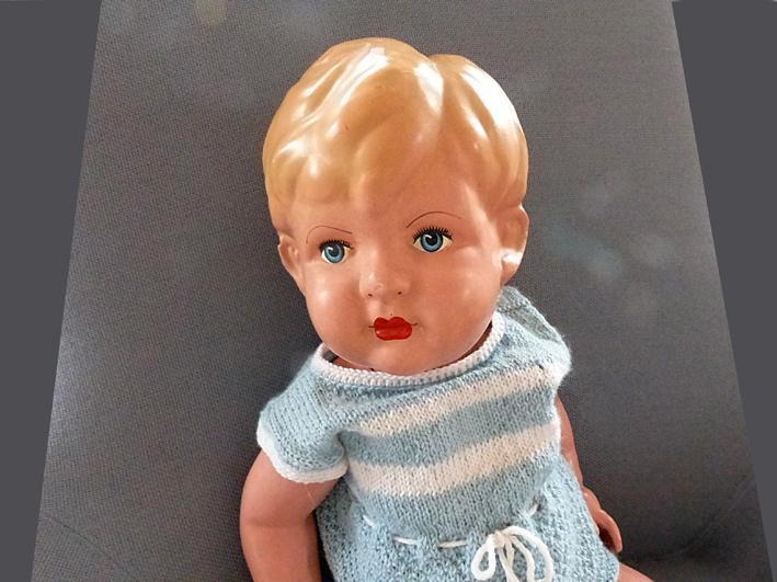 Grote Wildebras Pop 1950, Verzamelen, Poppen, Gebruikt, Pop, Ophalen of Verzenden