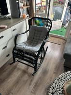 Rotan schommelstoel met kussen, Tuin en Terras, Tuinstoelen, Ophalen of Verzenden, Gebruikt, Rotan