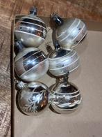 Hele oude kleine kerstballen zilver glas vintage met vogel, Ophalen of Verzenden