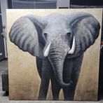 Groot 3D Schilderij Olifant - 150x150cm, Ophalen of Verzenden